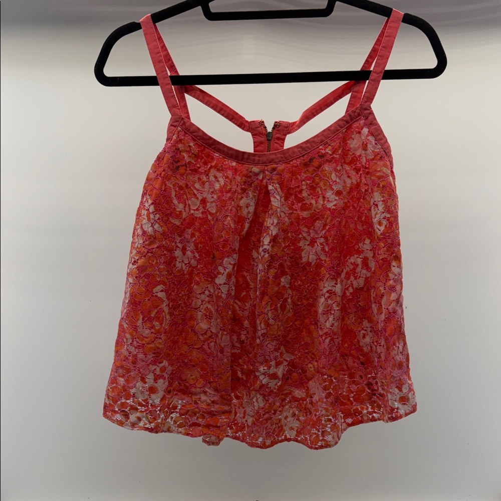 Guess Pink and Orange Floral Camisole